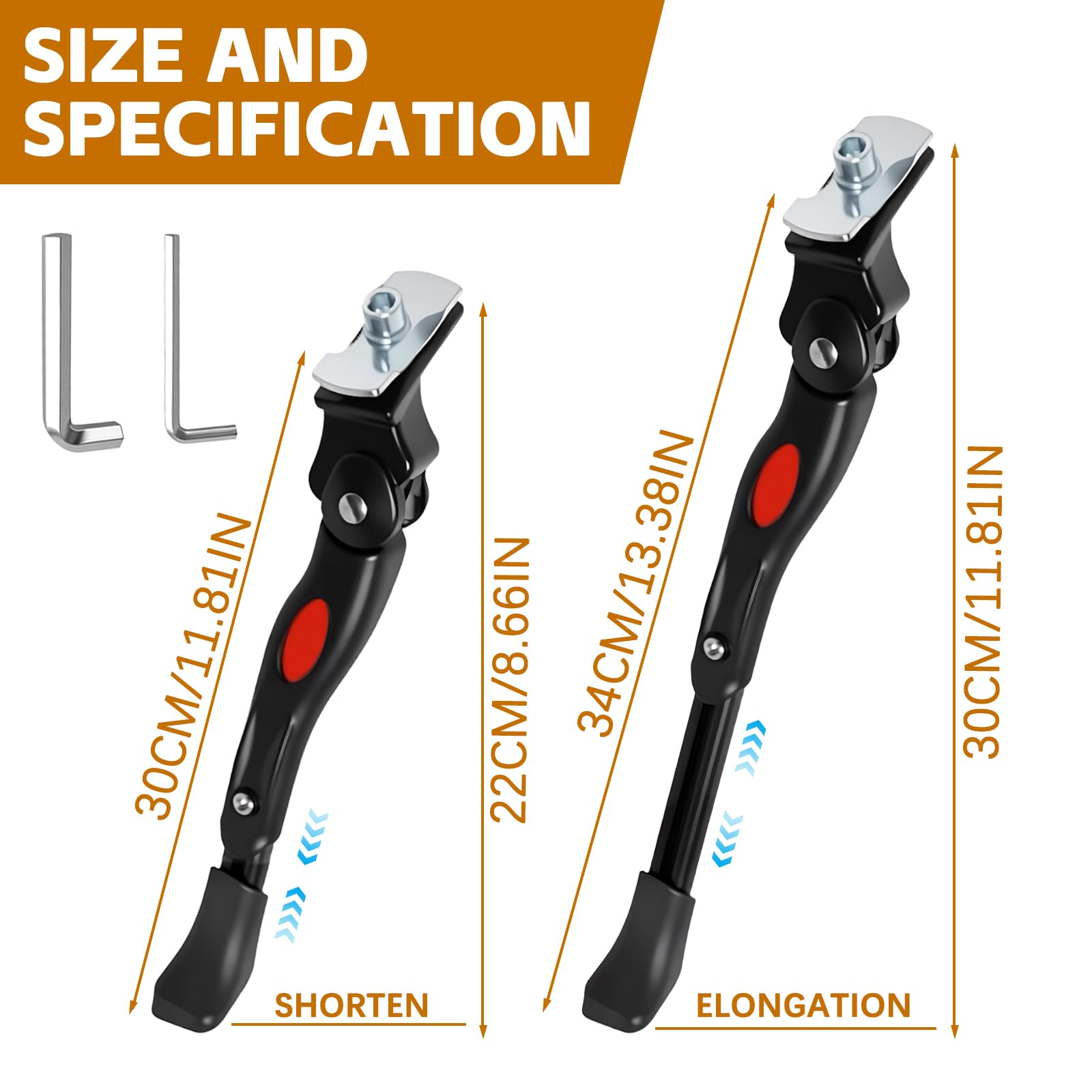 Cavalletto Bici, Rastrelliera Biciclette, universale, Piedino in Gomma Antiscivolo, Cavalletto per Bici in Alluminio Regolabile per 24"-26" Bici, BMX, MTB