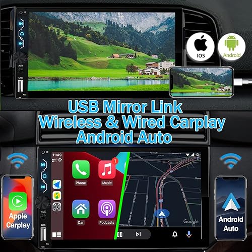 Miniatura 9 de Radio estéreo de auto DIN con Bluetooth multimedia audio para automóvil sistemas de receptor de medios digitales radio automático llamadas manos