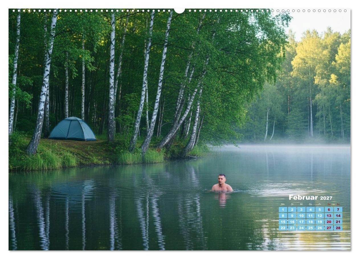 Zelten - gemeinsam oder einsam (Wandkalender 2027 DIN A2 quer), CALVENDO Monatskalender: Camping bedeutet Freiheit, Stille, Abenteuer - oder ... und Zeit für Freundschaften (CALVENDO Orte)