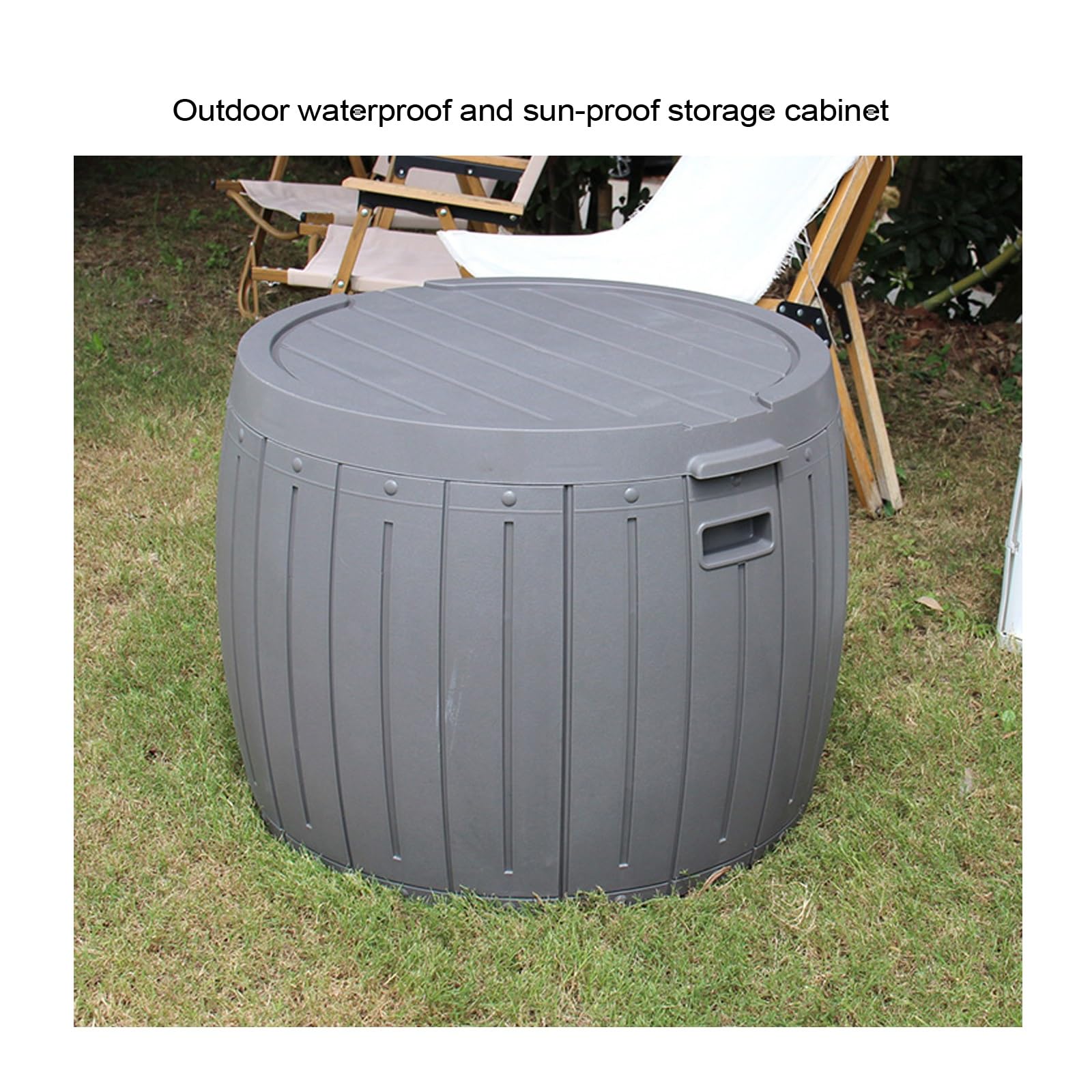Scatola portaoggetti da esterno, scatole portaoggetti in resina impermeabili, contenitori portaoggetti in plastica con serratura e coperchio, for giardino, piscina, balcone, cortile