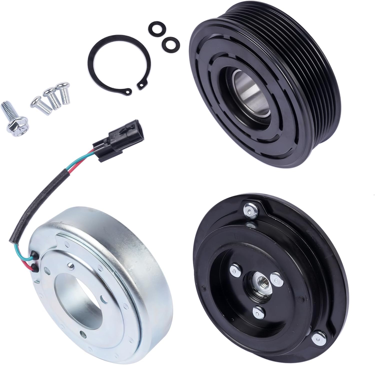 A/C Compressor Clutch Kit Replacement for Nissan Maxima Murano Quest Pathfinder Infiniti JX35 QX60 V6 3.5L 2008-2015 68671 7512742 11167671