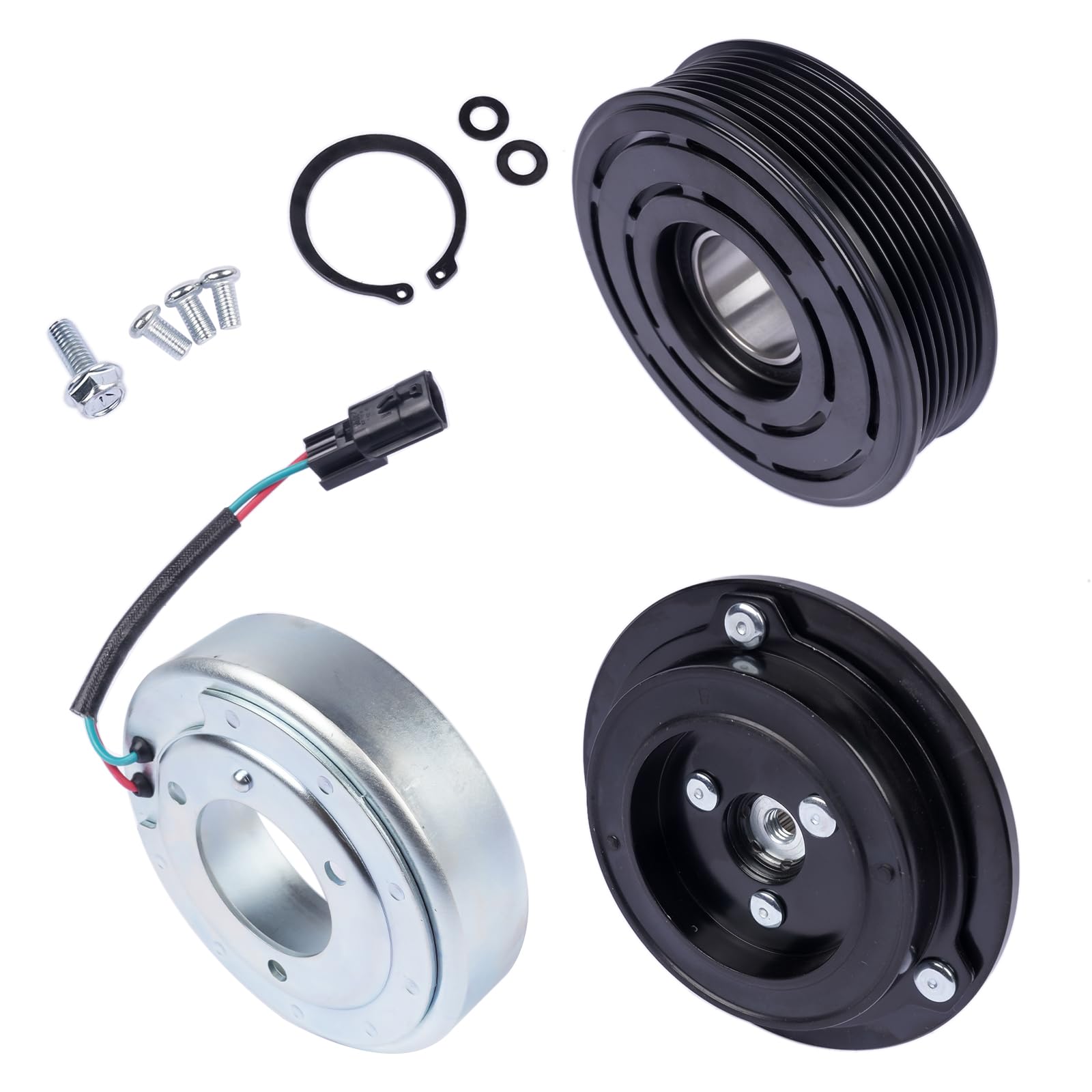 A/C Compressor Clutch Kit Replacement for Nissan Maxima Murano Quest Pathfinder Infiniti JX35 QX60 V6 3.5L 2008-2015 68671 7512742 11167671