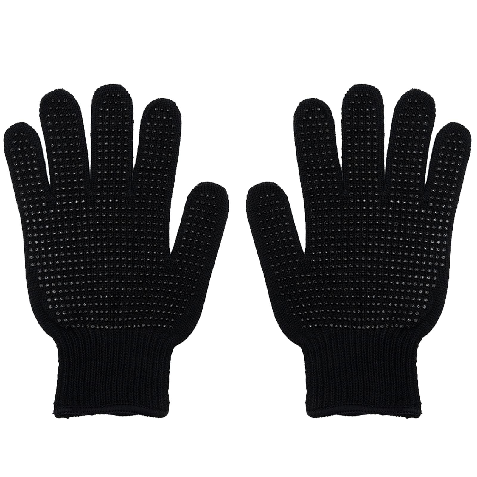 2 PCS Heat Resistant Gloves, Hair Styling Tools, Gloves for Hair Coloring, Premium Material Heat Proof Gloves for Hair Styling, Welding, Hair Coloring, Safe Handling of High Temperature Tools, Black-image-46