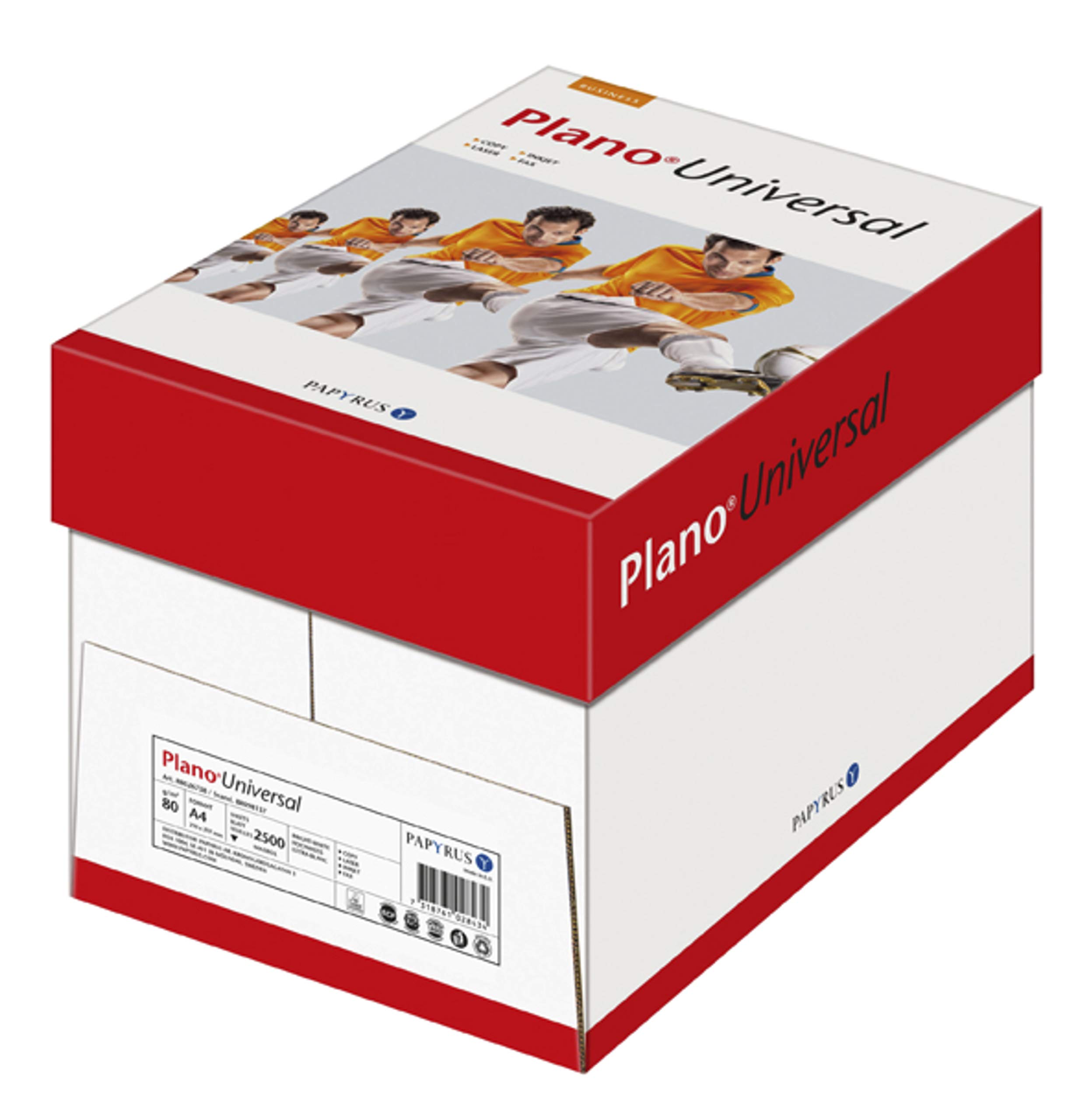 Papyrus 88026738 Drucker-/Kopierpapier Standard PlanoUniversal: 80 g²/qm, A4, Weiß, 2500 Blatt ungeriest (lose)