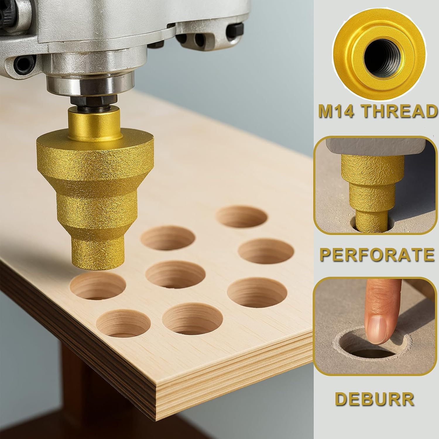 Diamond Core Drill Bit, Diamond Cone Tile Bit 20-35-50mm Hole Expander, Stone Core Bit for Metal, Concrete, Tile, Marble, Artificial Stone