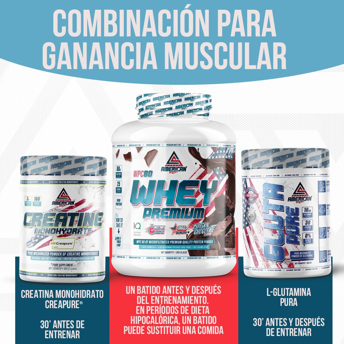 Premium Proteina Whey | Whey Protein 2 kg | Aumentar Masa Muscular | Alta Concentración de Proteína en polvo WPC80 Pura | Kyowa Quality® (2 kg, Vainilla)