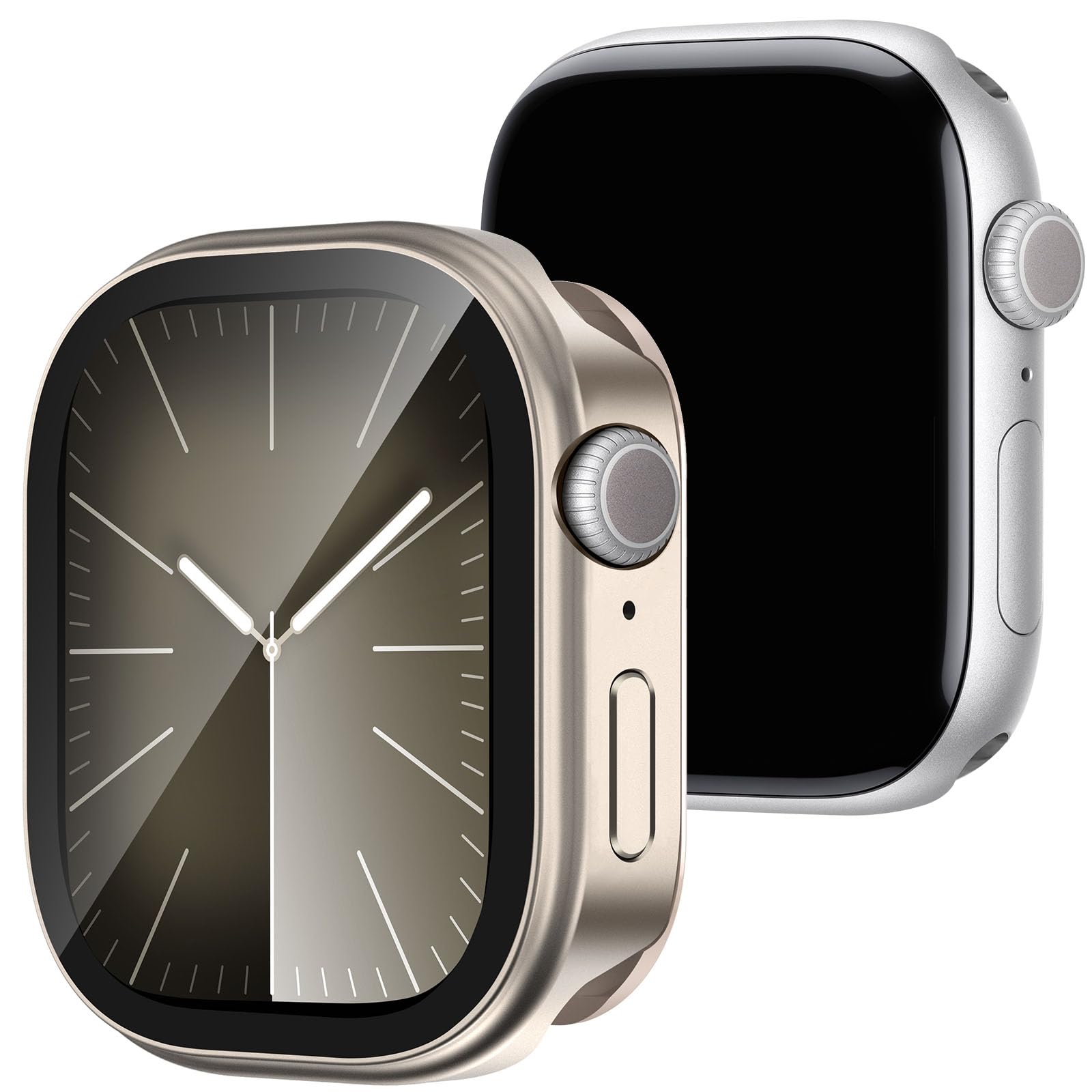 Boîtiers Métal Coque Apple Watch Série 9 8 7 45mm Étui Antichoc - 7