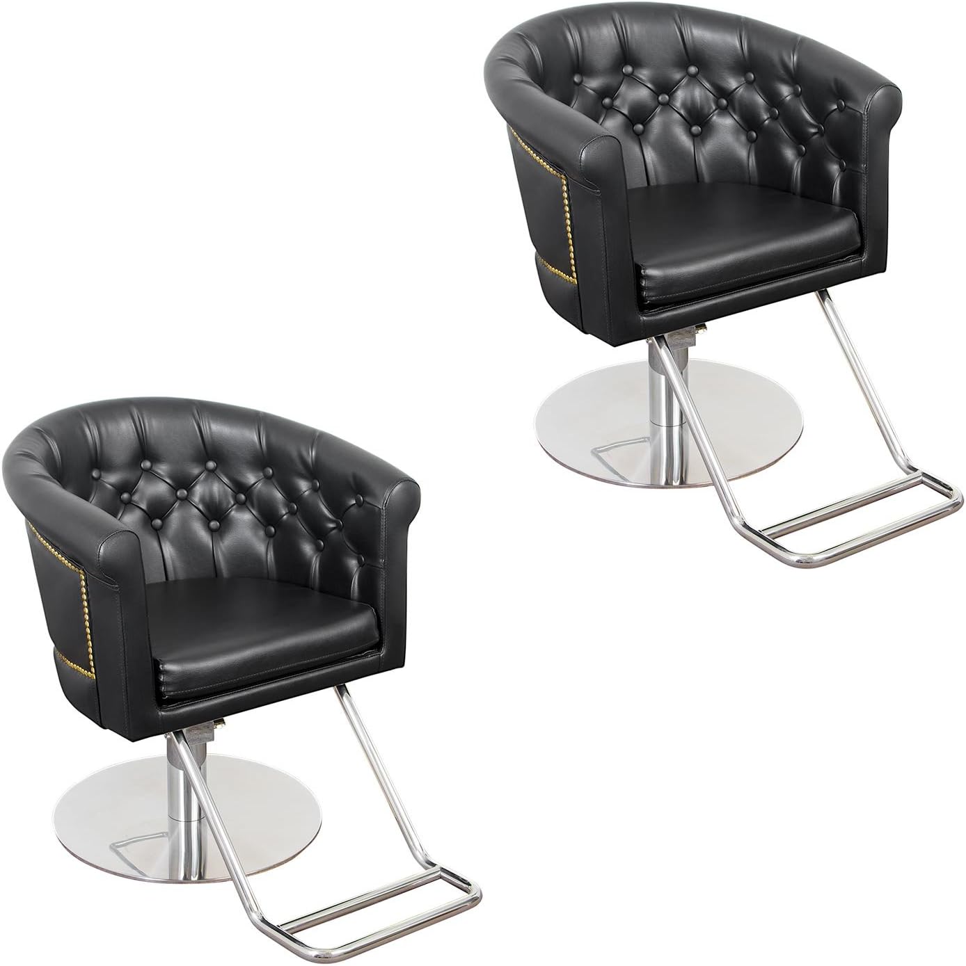Beauty Salon Chair - Seline with Nailhead & Tufting 2 Chair Pack