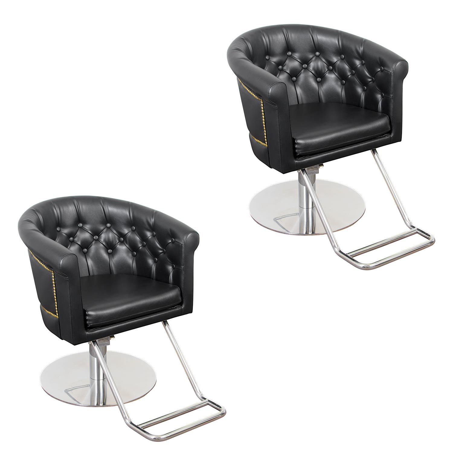Beauty Salon Chair - Seline with Nailhead & Tufting 2 Chair Pack