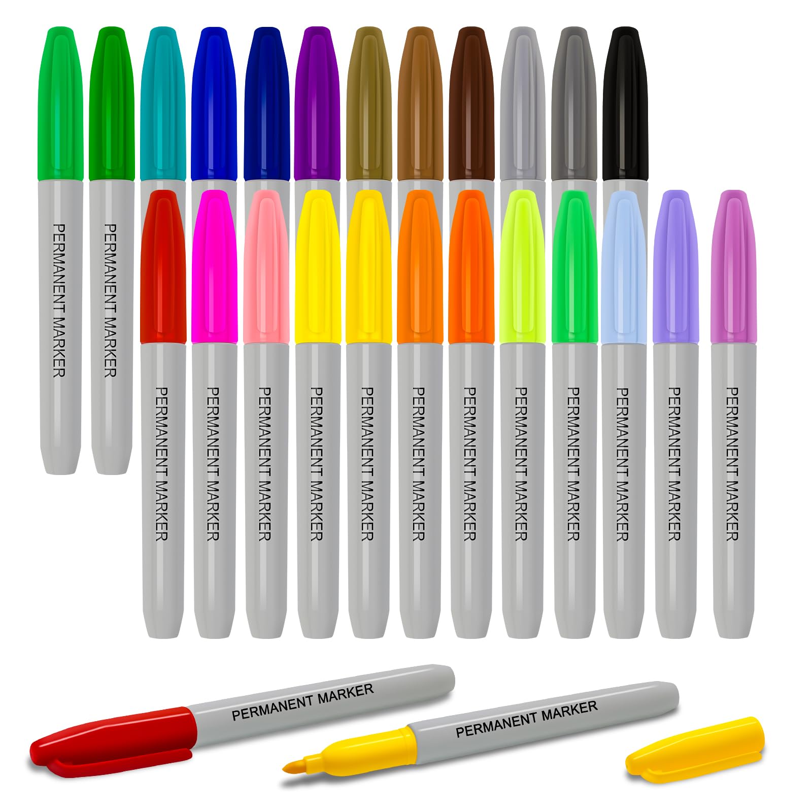 Amazon | Piochoo Peranmentマーカー 24色アルコールマーカー