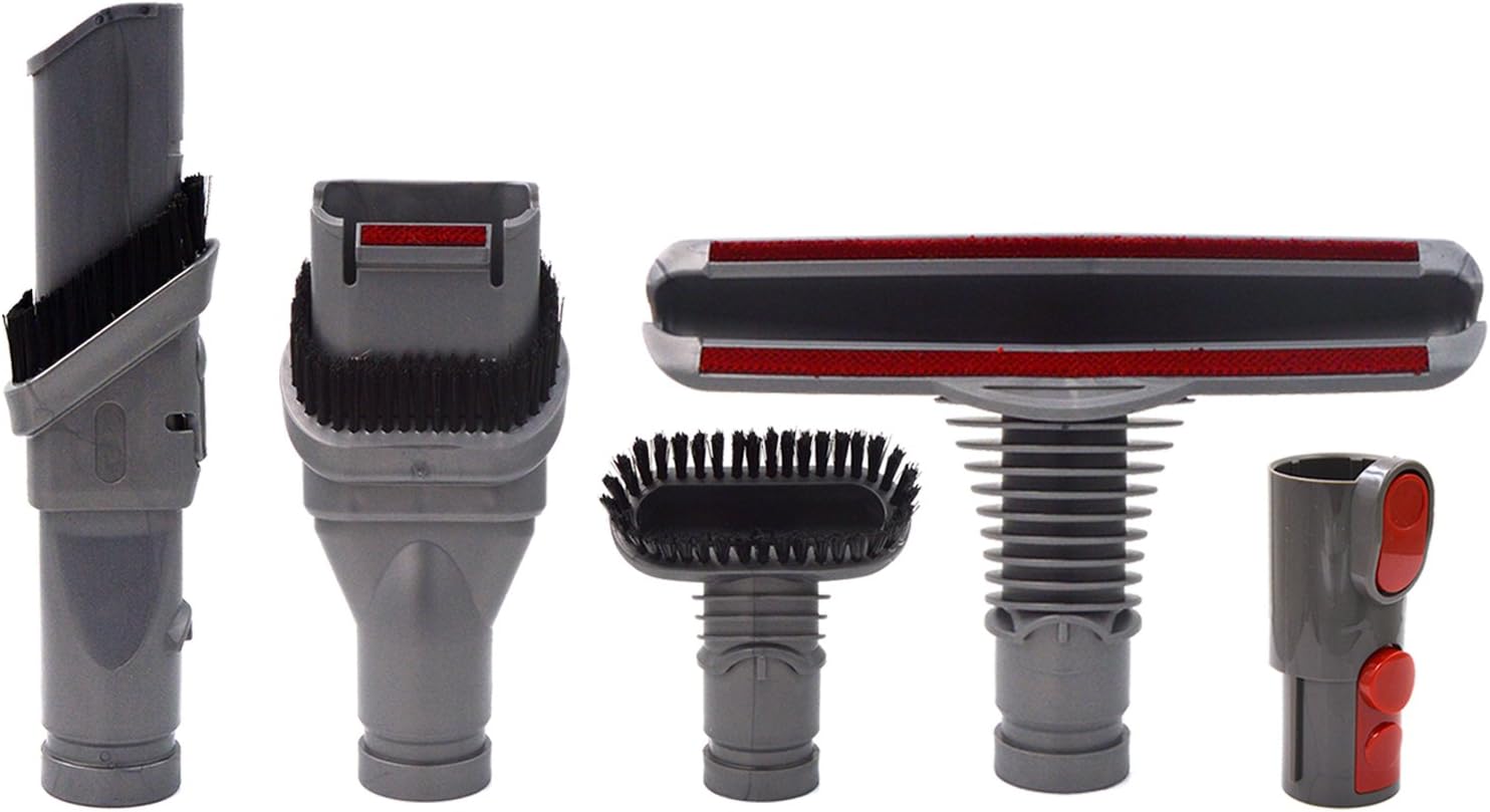 Accessories Kit Replacement for Dyson V8 V7 V6 V10 SV10 SV11 Vacuum Cleaner - Spare Parts Brushes Tools Set for V6 DC34 DC35 DC59 Cordless Hoover (5 in 1)