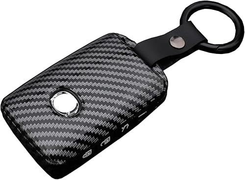 Funda para llavero para Mazda 3 Hatchback, Mazda CX4 CX5 CX8 CX9 CX-30 6 WAZSKE11D01 ABS patrón de fibra de carbono