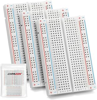 Chanzon 3-Pack 400-Point Solderless Breadboards BB-801 with Power Rails - Ideal for Arduino Raspberry Pi DIY Proto Projects