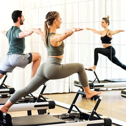 Miniatura 3 de Queekay 30 espejos de gimnasio para el hogar, 4 x 6 pulgadas, espejo de pared acrílico sin marco, 0.079 in de grosor, azulejos de espejo