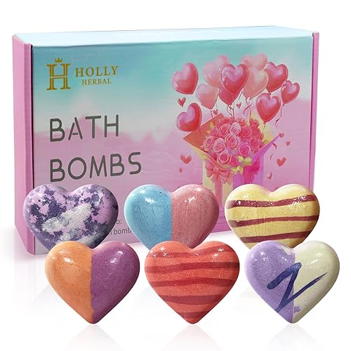 XL Large Bath Bombs for Women Gift Set - 6 Natural and Bath Bombs with Essential Oils & Moisturizing Shea Butter, Spa Birthday Gift, Selfcare Gifts for Her, Women, Teen Girls, Kids Gift