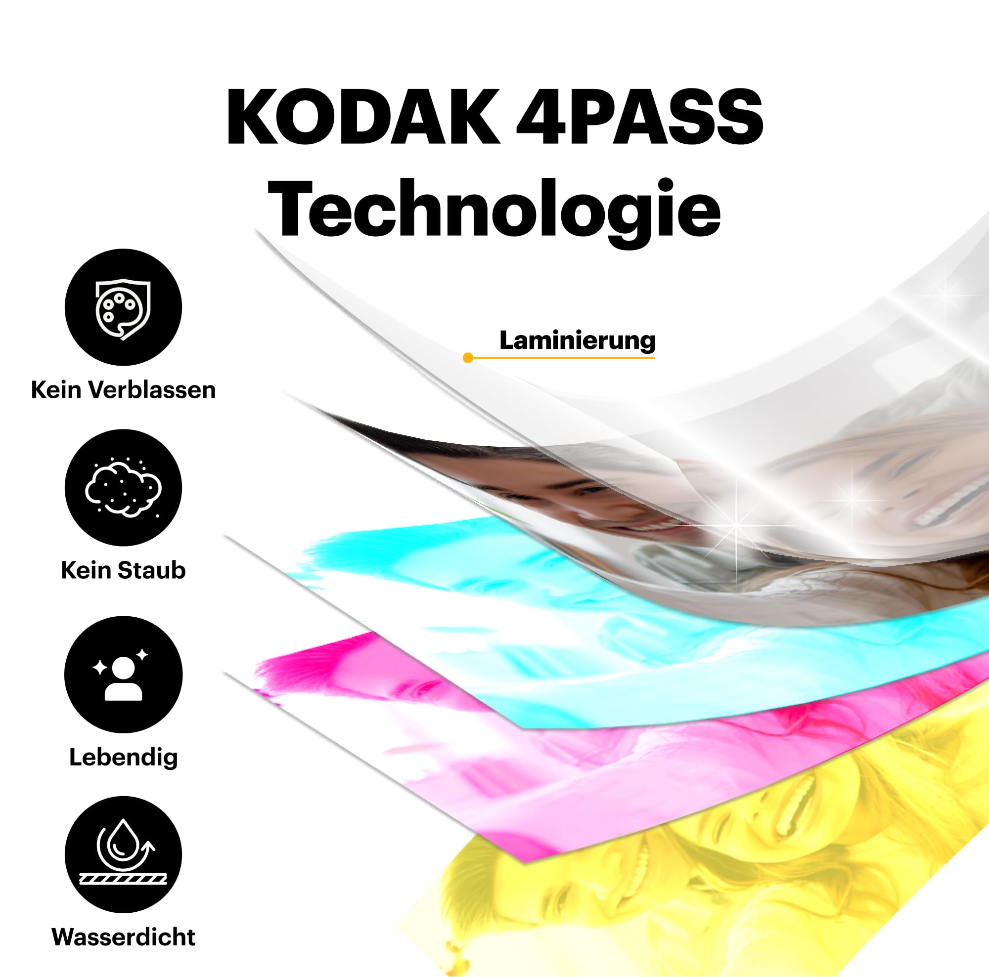 KODAK 60er Packung, Fotopapier, 54x86 mm, Patronen, All-in-One Papier- und Farbbandpatronen-Nachfüllung - Kompatibel mit Mini 2 und Mini Shot 2 Serie