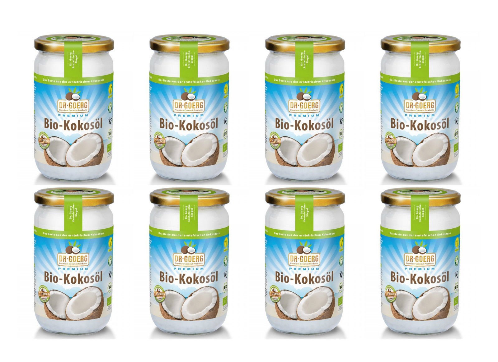 Dr.Goerg 100% Bio Kokosöl 1000ml 8erPack-kaltgepresst NEU