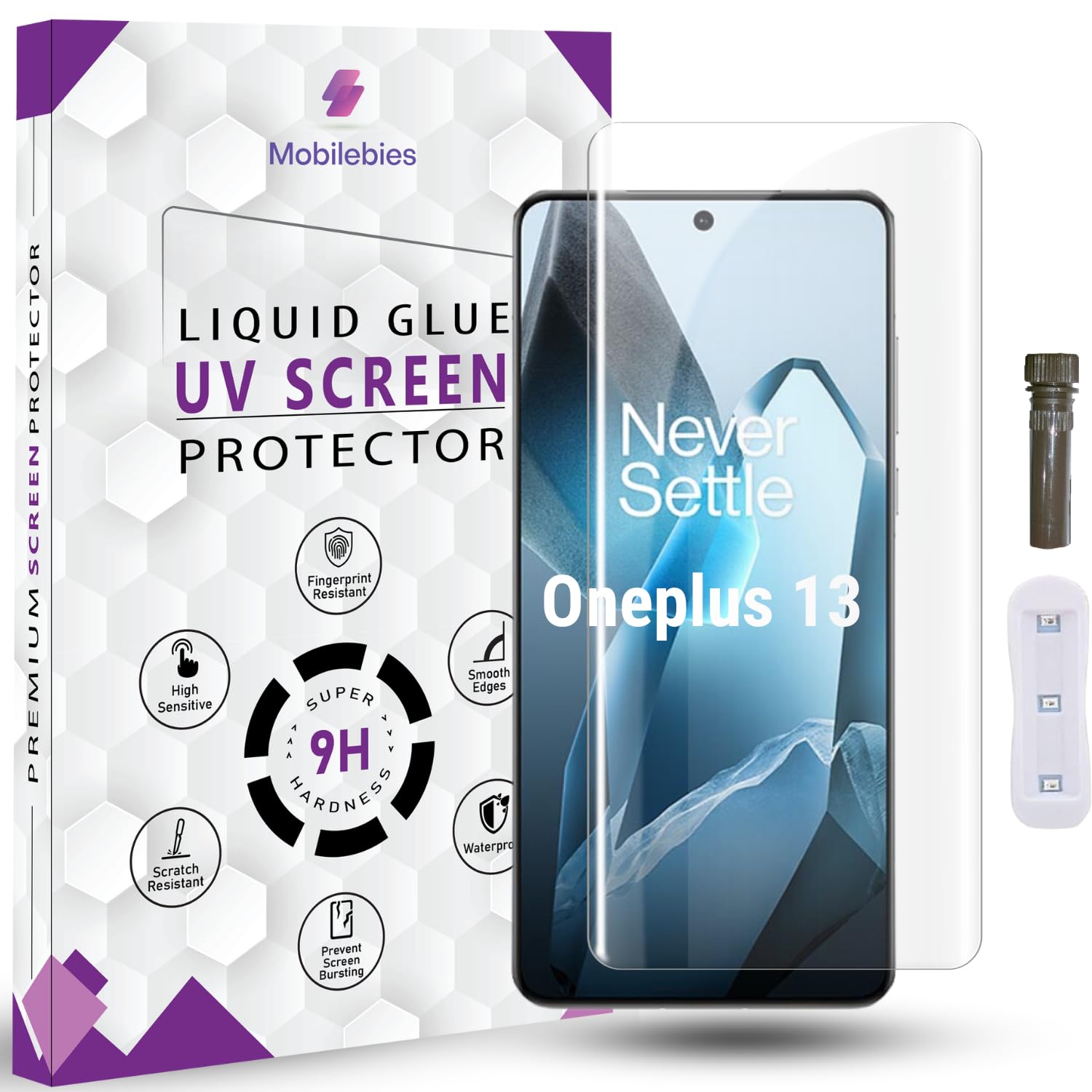 Advanced HD+ UV Tempered Glass Screen Protector For Oneplus 13 5G (6.82 Inch, Pack of 1) Full Adhesive UV Curved Screen Guard Protector, Case Friendly with installation kit & Guide-picture-17
