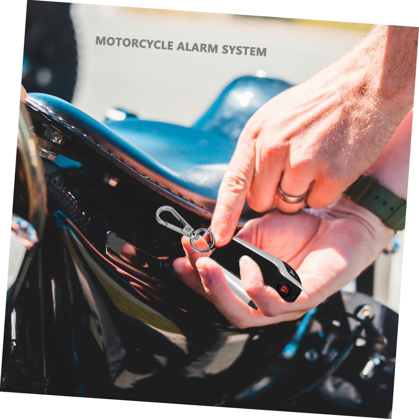 GARVALON Kit Antifurto per Moto con Avvio Remoto e Localizzatore Veicolo, Dispositivo di Sicurezza in Plastica con Telecomando, per Protezione Motociclistica