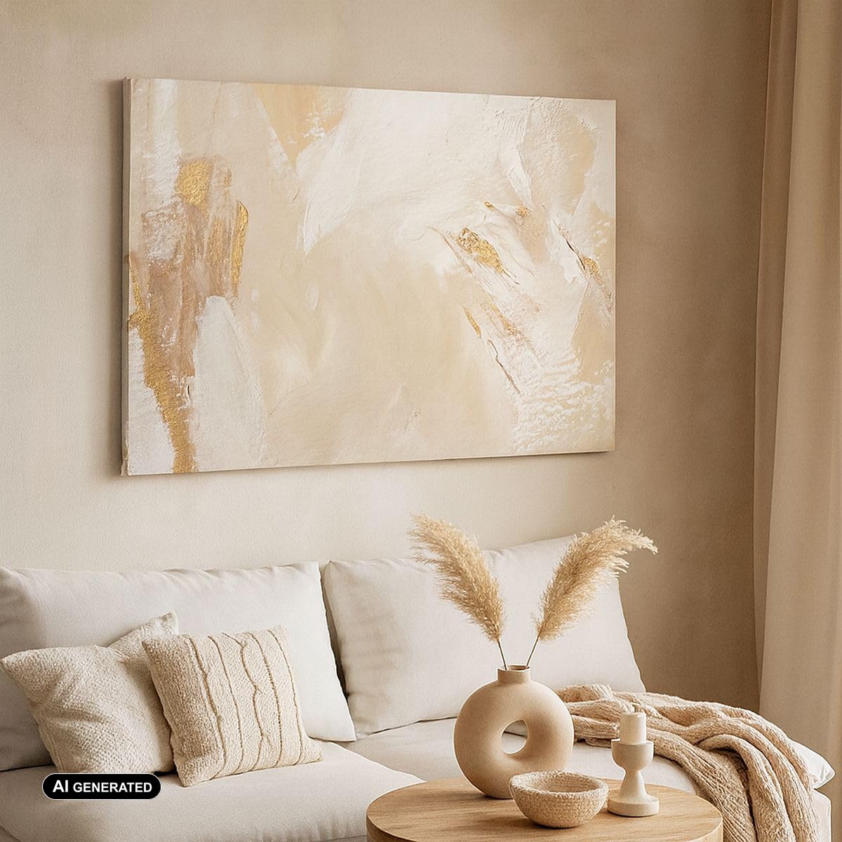 ARTTOR Leinwandbild 100x70cm Wandbild Abstrakt Pastell - 5371