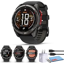 Garmin Fenix 8 Pro 51mm MicroLED Premium Multisport GPS Smartwatch, Sapphire Lens, Carbon Gray DLC Titanium, inReach Technology LTE & Satellite Connectivity, Built-in Flashlight Bundle