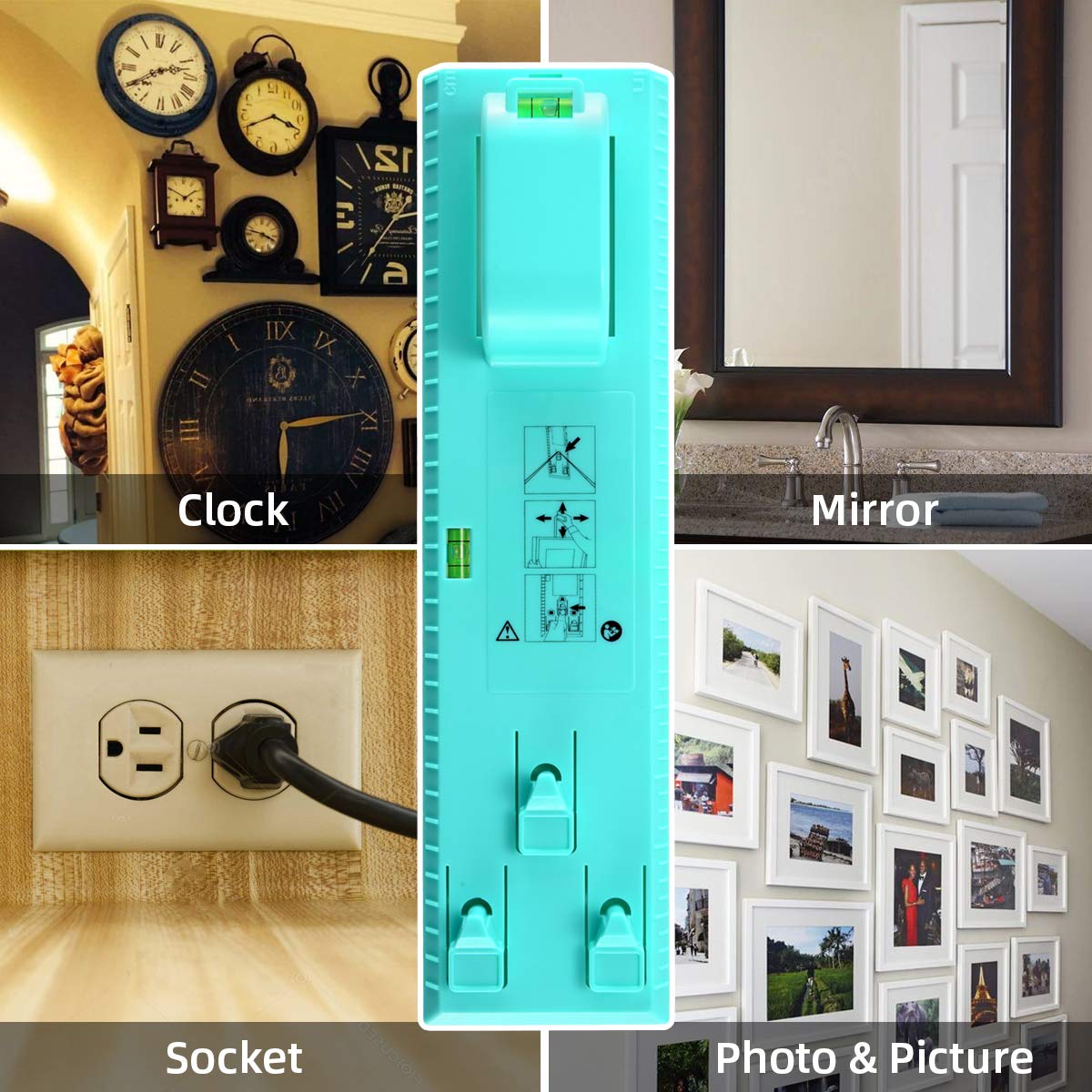 Picture Hanging Tool Kit, 105 Pieces Heavy Duty Picture Hanger Photo