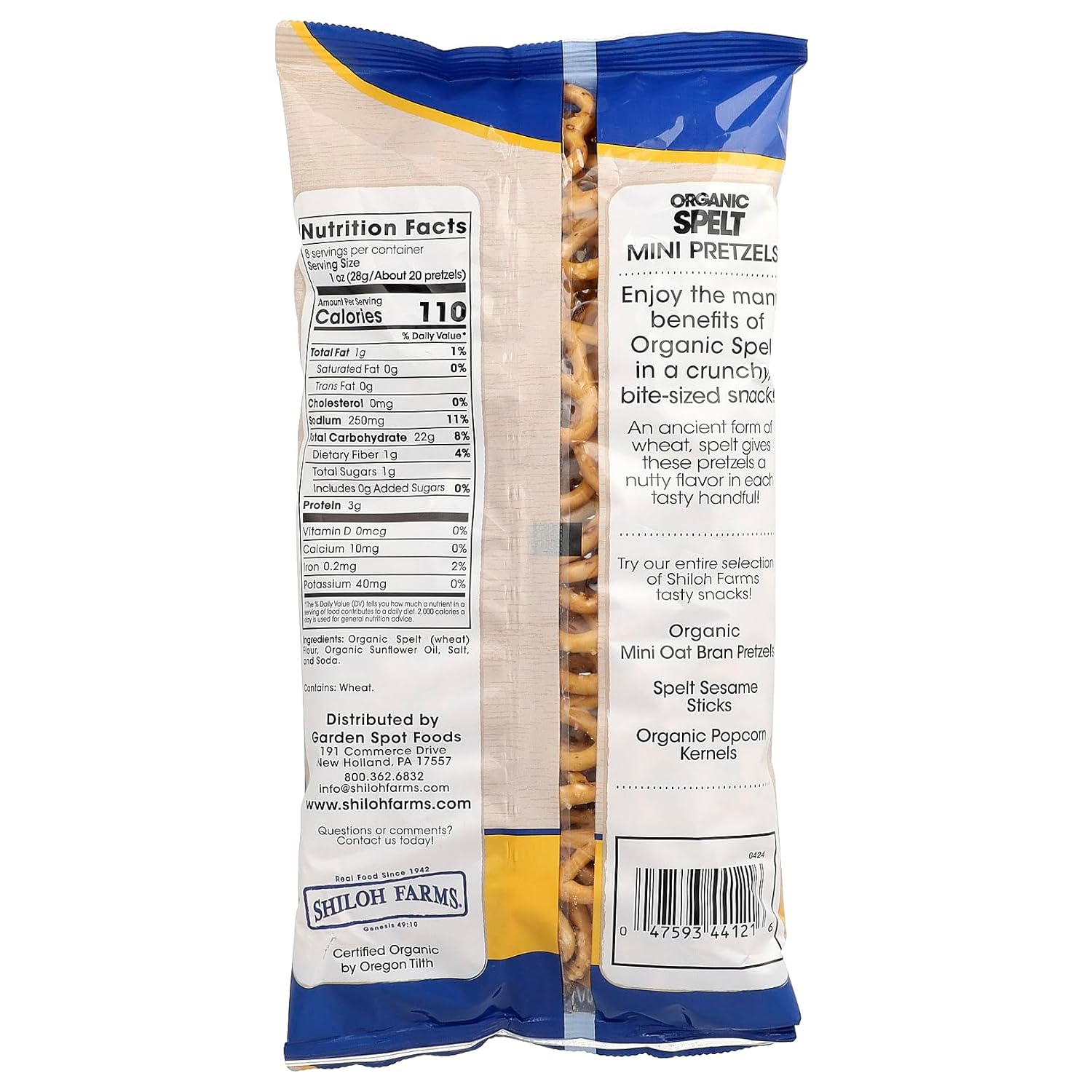 Shiloh Farms Organic Mini Spelt Pretzels - Bulk Pack of 12 Count of 8 Oz, Certified Organic, No Artificial Ingredients, Perfect for Snacking and Entertaining