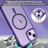 Vista 5 de BENTOBEN Funda magnética para iPhone 13 y iPhone 14 [compatible con Magsafe], funda translúcida mate para iPhone 13/14, delgada, a prueba de golpes
