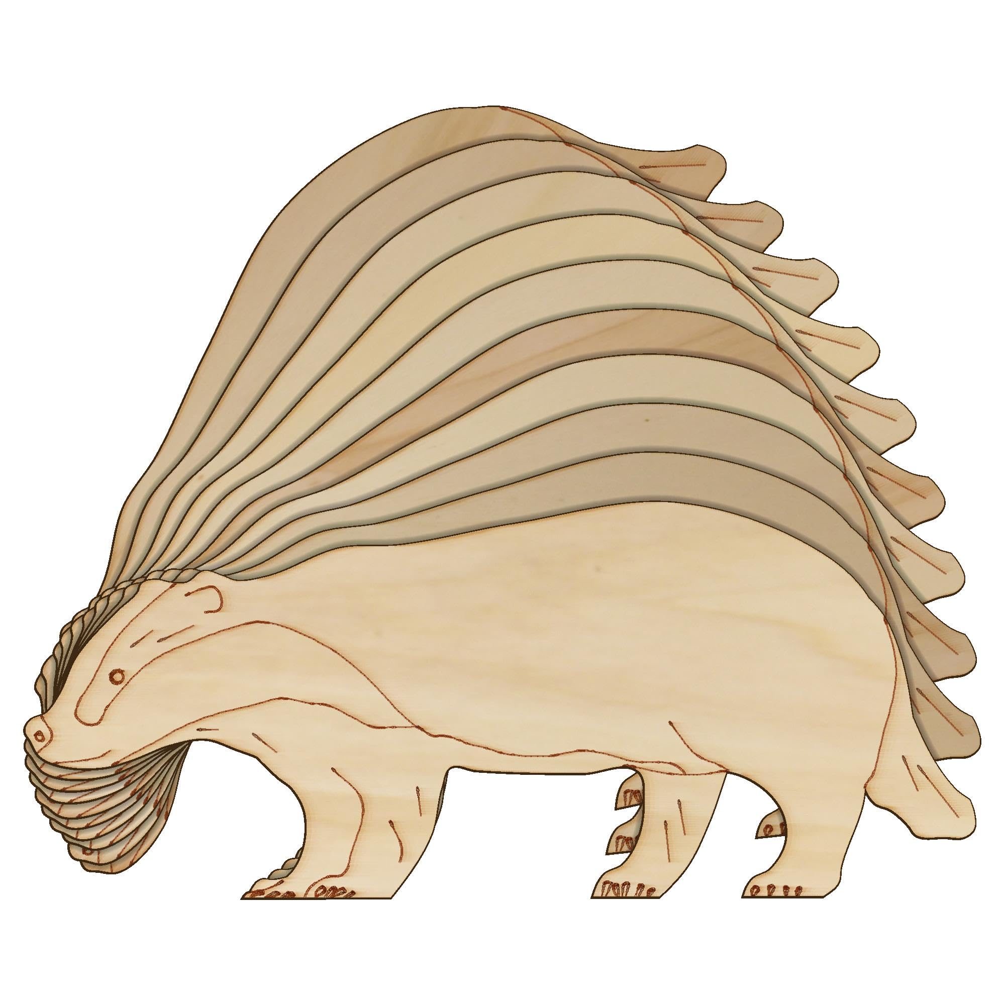10x Wooden Badger European Standing Side Craft Shape 3mm Ply Wildlife Animals(5 x 12cm,No Hole)