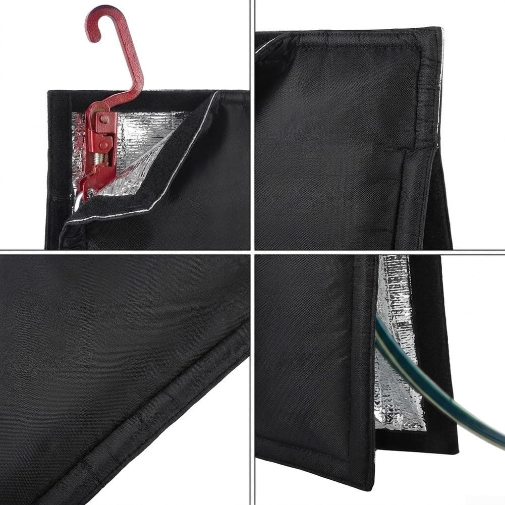 Funda para grifo Jardín 600D Negra Protección Heladas Funda para