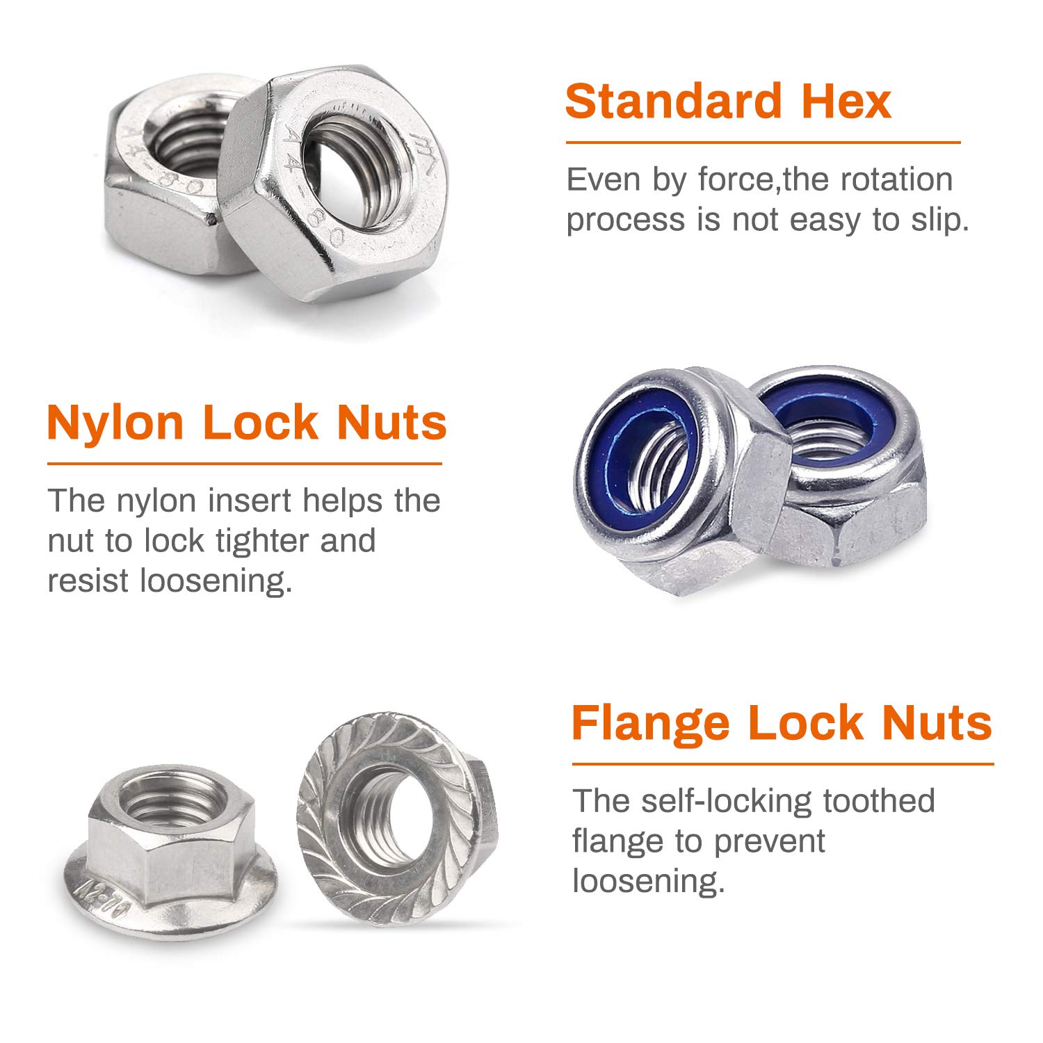 Dadi Flangiati Rondella Di Sicurezza Bicicletta Acciaio Inox Esagonali Dado Flan - Foto 9