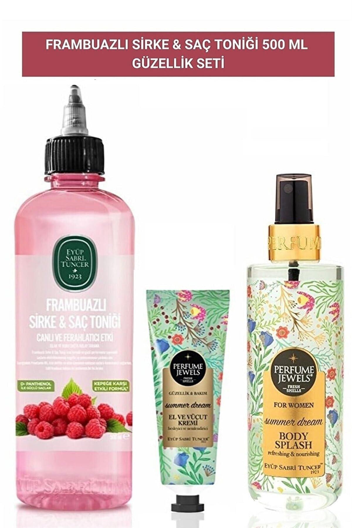 Eyüp Sabri Tuncer Frambuazlı Sirke & Saç Toniği 500 ml, Summer Drem Krem ve Sprey