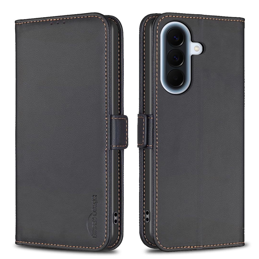 Gedurya Galaxy A57 5G ケース 手帳型 ギャラクシーa57 5g ケース SC-54G 用 手帳型ケース Galaxy A57 5G スマホケース 6.7インチ対応 携帯カバー サイドマグネット式 カード収納 財布型 スタンド機能 全面保護 耐衝撃 軽量「ブラック」