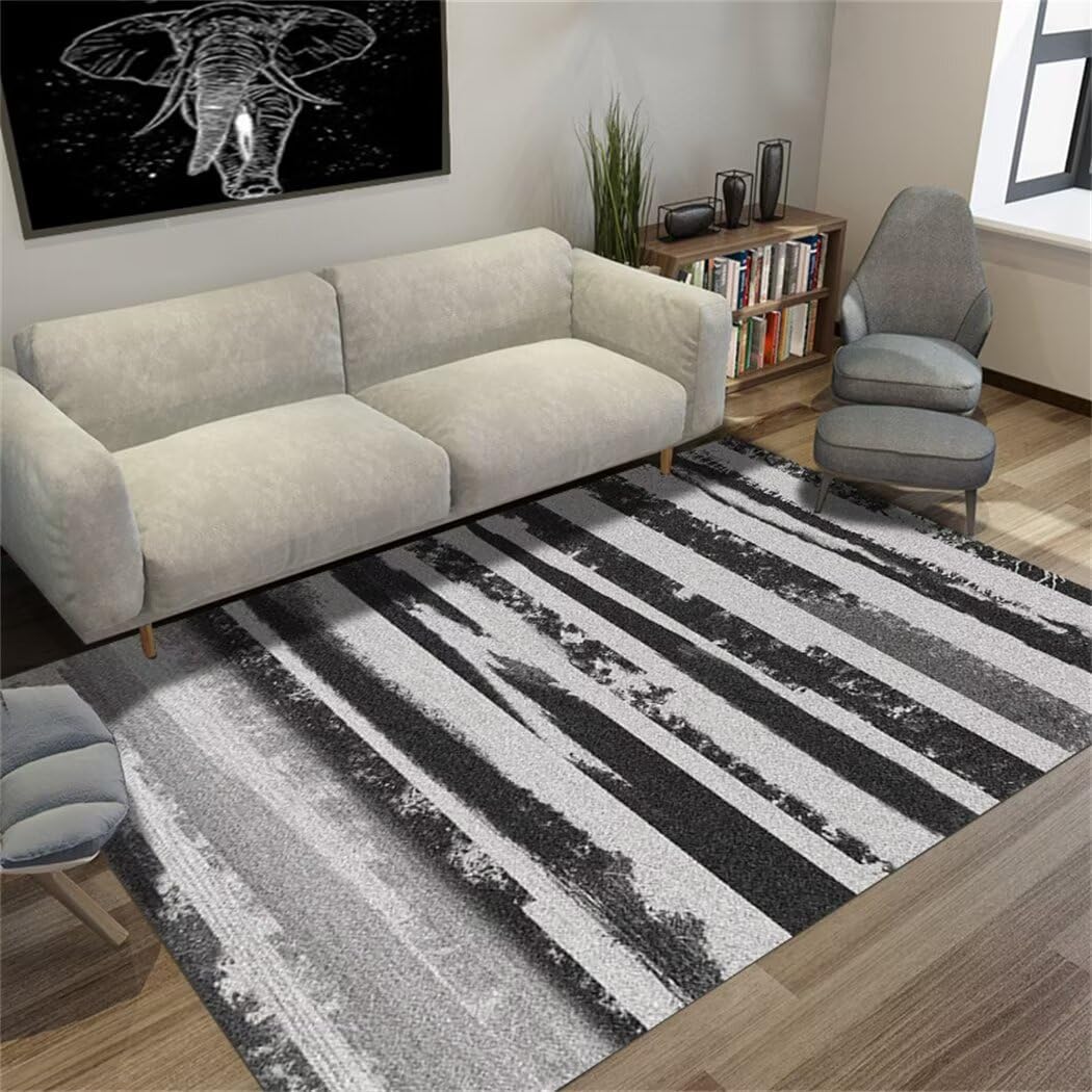Tapis antidérapant gris 80x160cm pour retrouver un salon accueillant