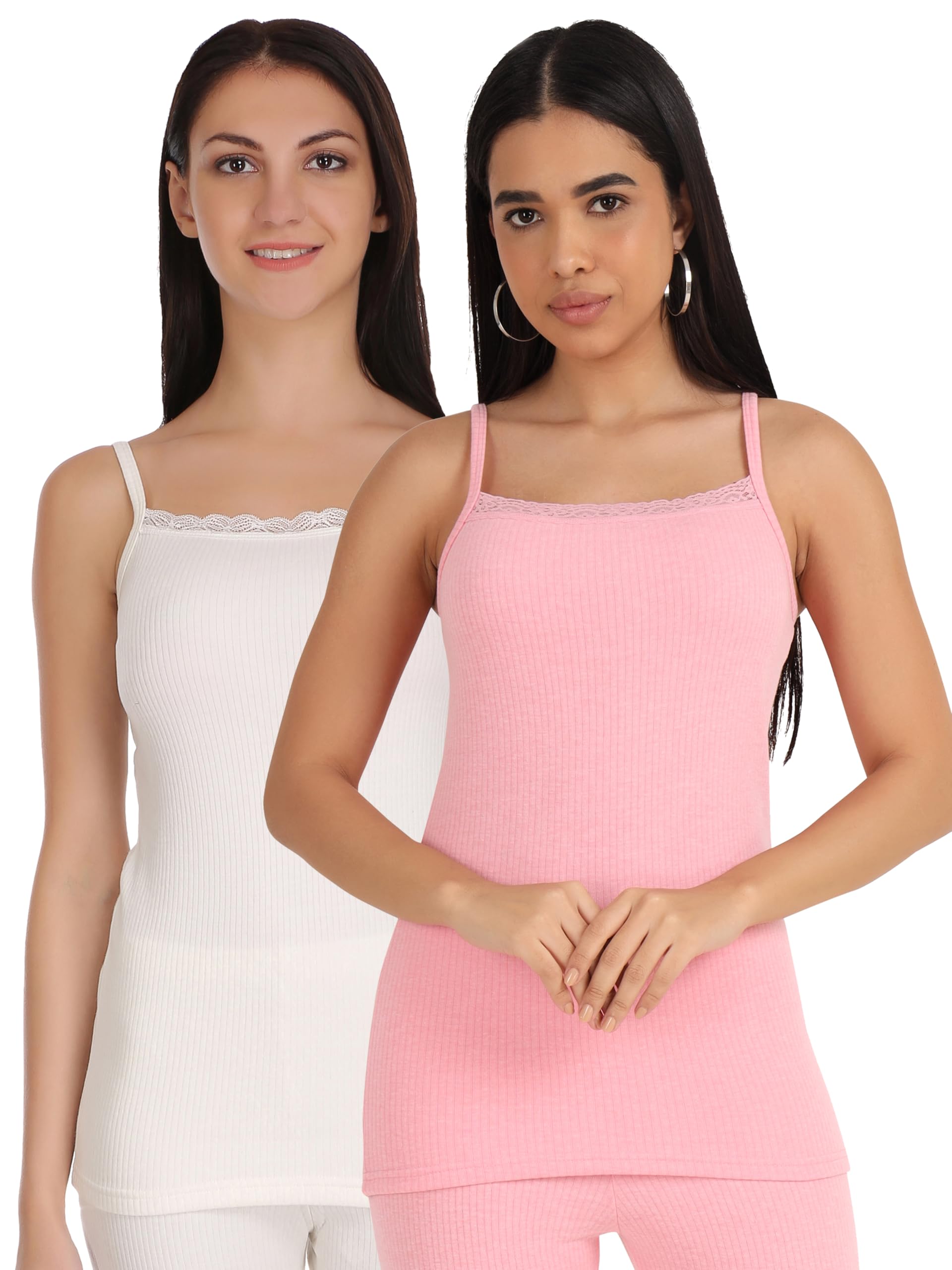 selfcare Women Polycotton Striped Sleeveless Winter Thermal Innerwear Top|Warm Vest for Cold Weather|(Pack of 2)-picture-7