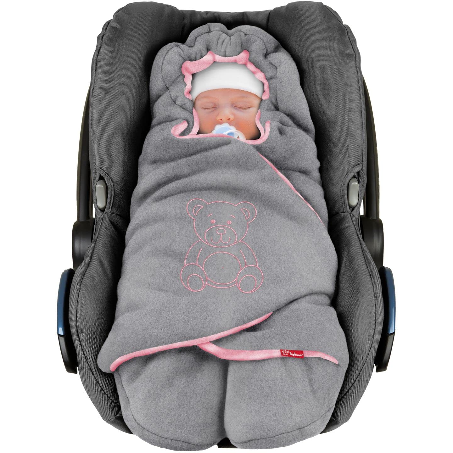 ByBoom, “l’originale con l’orsetto” - Coperta invernale universale per seggiolino dell’auto, per carrozzina, passeggino o lettino per bambini