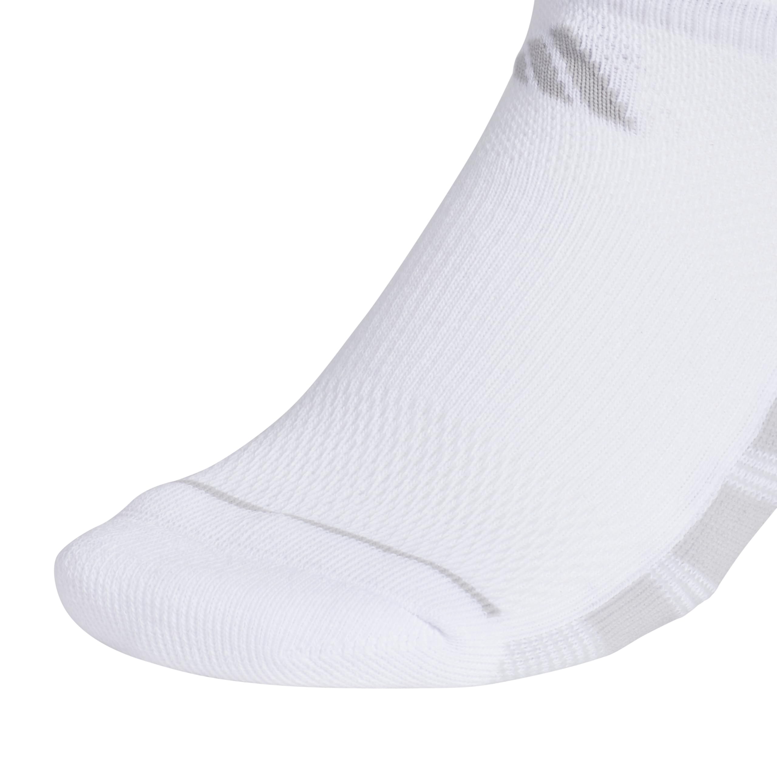 adidas Damskie skarpety treningowe All Day (3-pary) Athletic Performance Below Ankle Running No Show, White/Clear Onix Grey, rozmiar M (3 sztuki), White/Clear Onix Grey/Clear Grey, M