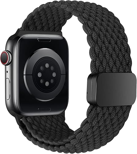 Miniatura 2 de HITZEE Compatible con Apple Watch Band de 1.61, 1.57, 1.49, 1.49 pulgadas, correas elásticas de nailon trenzadas con cierre magnético, correa