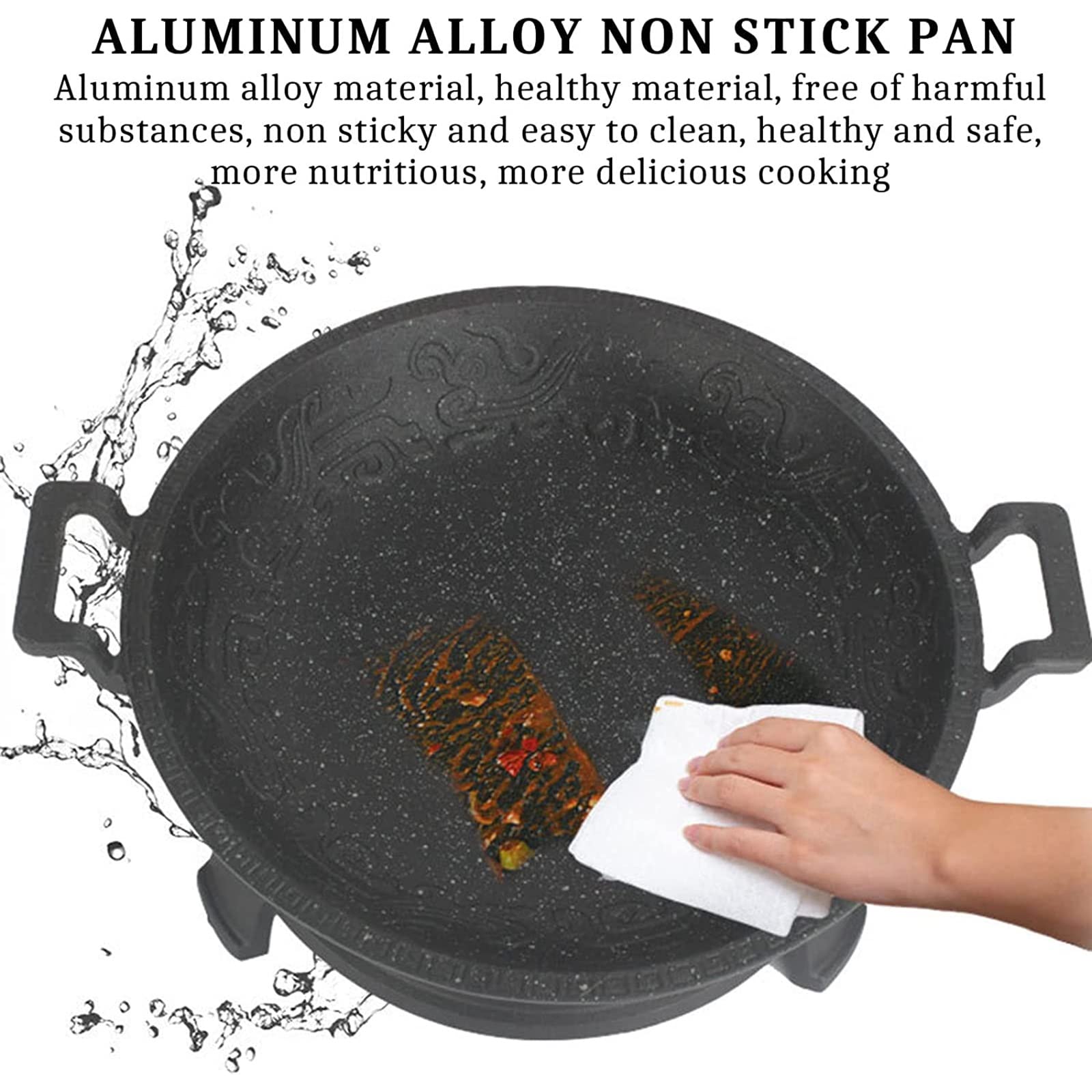 Juego de Buffet de Platos antiadherentes de 5 tamaños, bandejas calentadoras de Alimentos de aleación de Aluminio con Soportes para Combustible, fáciles de Limpiar, para Catering, Banquetes