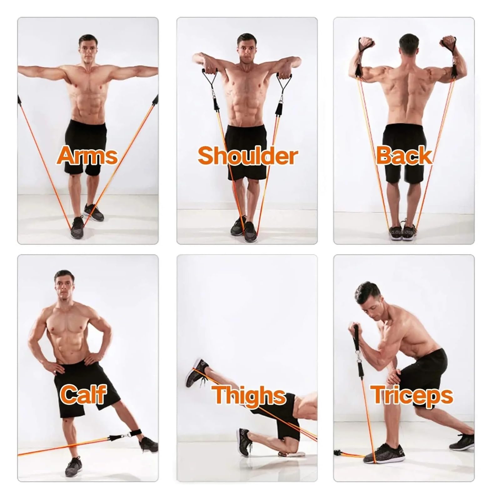 Widerstandsbänder mit Griffen Widerstandsbänder Set Workout Übung Fitness Gym Bänder