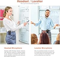 Vista 7 de FIFINE Wireless Microphones for Computer, USB Wireless Microphone System for PC and Mac, Headset UHF System with USB Receiver,Transmitter, Headset