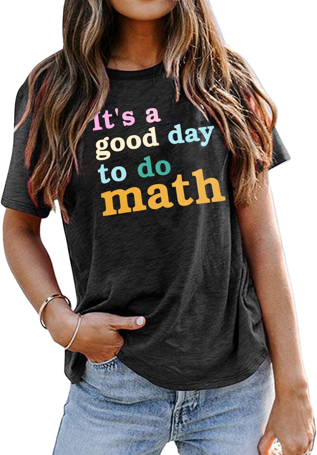 FAYALEQ Happy First Day of School Shirt for Women Math Teacher Shirts image 5