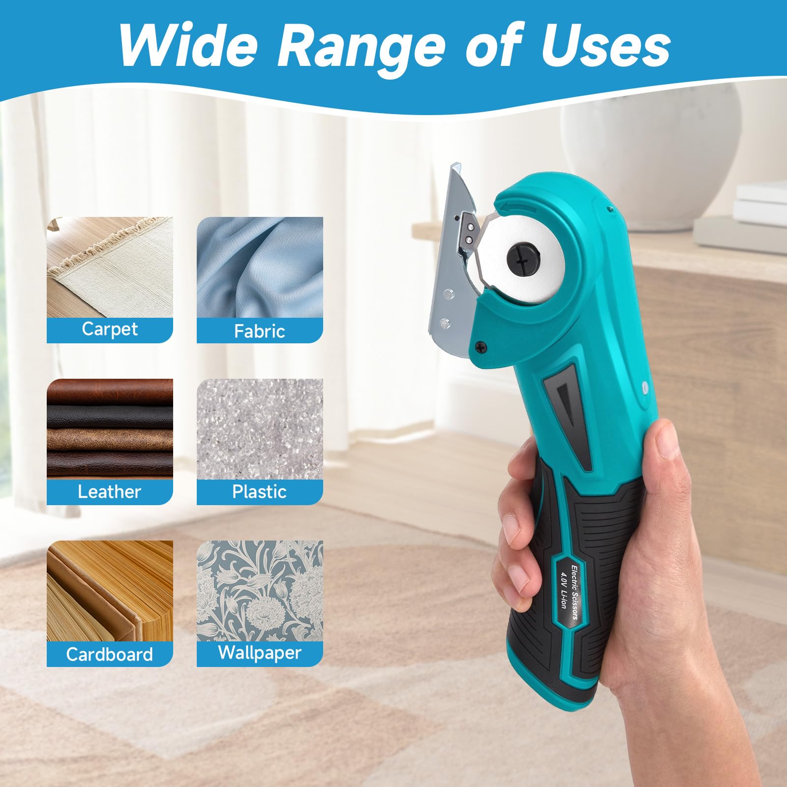 Cardboard Cutter Electric Cordless Scissors Gym Pin with 8 mm Diameter for Weight Plates 30 mm and 50 mm with Magnetic Safety Lock for Home and Professional Gyms (Blau)