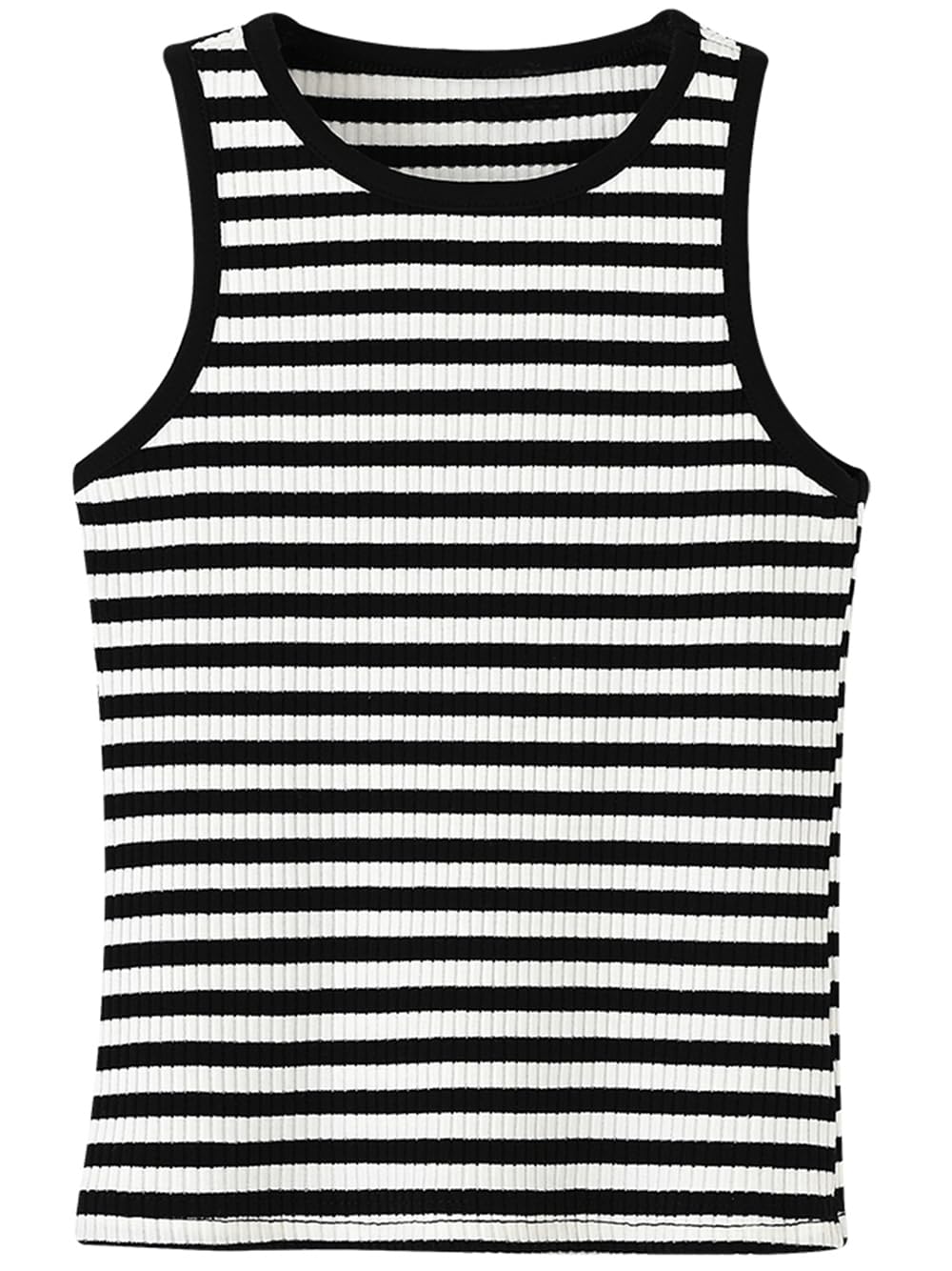 BINIDUCKLING Toddler Tank Top Girls Summer Cute Striped Sleeveless Top 24 Months-8 Years