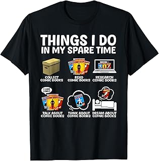 Best Comic Book Design for Men Women Comic Book Collectors T-Shirt