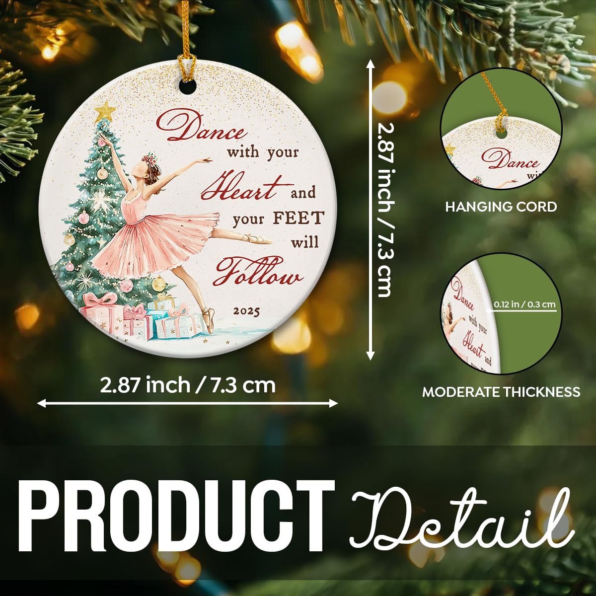 Condition photo showing New/Like New for Ballerina Ornaments for Christmas Tree 2025 – Ballet Ornament, Ballet Gifts for Girls, Women, Kids, Ceramic Inspirational Dance Ornament for Ballerinas Lover, Enthusiasts, Teacher Dancer Gift Ideas