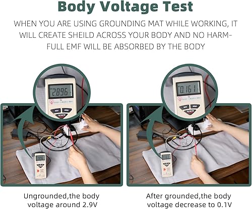 Miniatura 6 de Sábana ajustable con cable de conexión a tierra de fibra de plata pura conductora