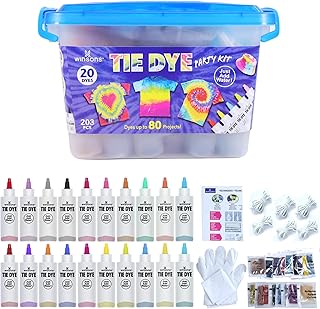 Sponsored Ad - WINSONS Tie Dye Kit 20 Colors Permanent Fabric Dye Art Set for Kids Adults for School, Homemade Party, Crea...