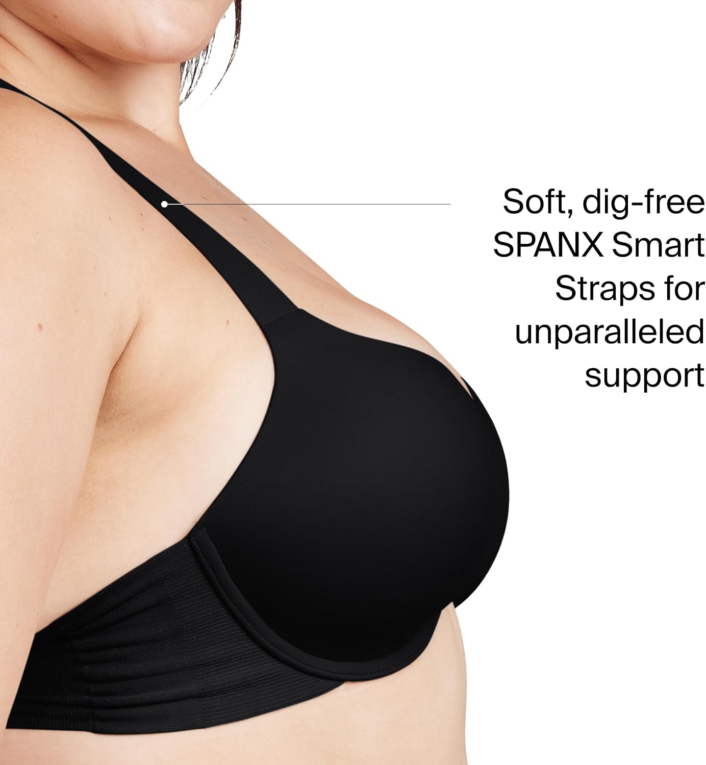 Spanx Smooth Bra-Llelujah! Lightly Lined Racerback Bra - Full Coverage Comfort and Front Closure - Everyday T-Shirt Bra - Image 4