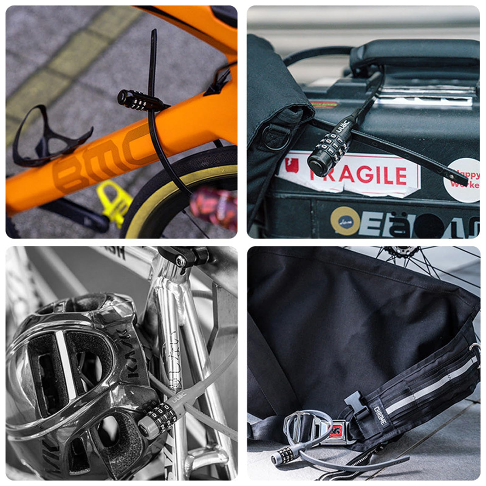 Lucchetto Urbano Livello 10 Lucchetto A U Per Bici UR85150B Antifurto Alta Sicurezza Con Cavo 426894 - Foto 8